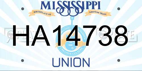 HA14738 Mississippi License Plate