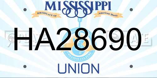HA28690 Mississippi License Plate
