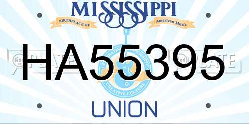 HA55395 Mississippi License Plate