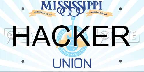 HACKER Mississippi License Plate