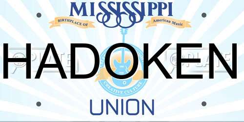 HADOKEN Mississippi License Plate