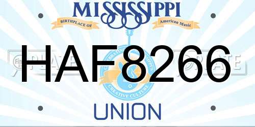 HAF8266 Mississippi License Plate