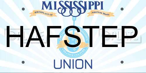 HAFSTEP Mississippi License Plate