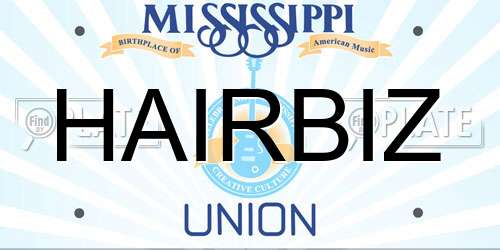 HAIRBIZ Mississippi License Plate