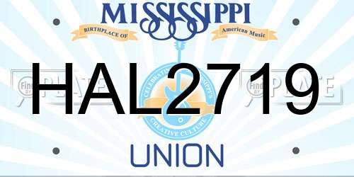 HAL2719 Mississippi License Plate