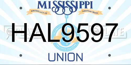 HAL9597 Mississippi License Plate