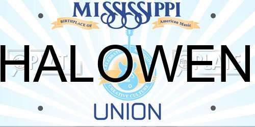 HALOWEN Mississippi License Plate