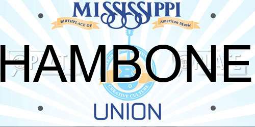 HAMBONE Mississippi License Plate