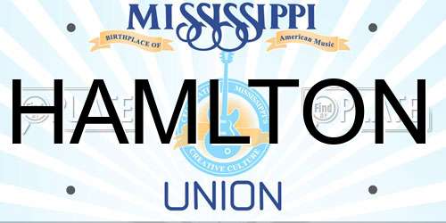 HAMLTON Mississippi License Plate