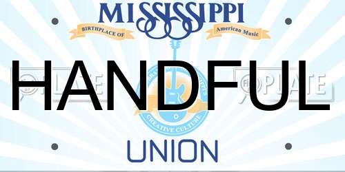 HANDFUL Mississippi License Plate