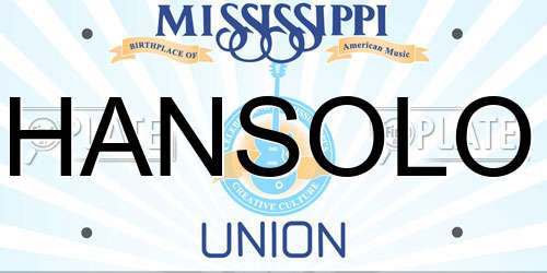 HANSOLO Mississippi License Plate