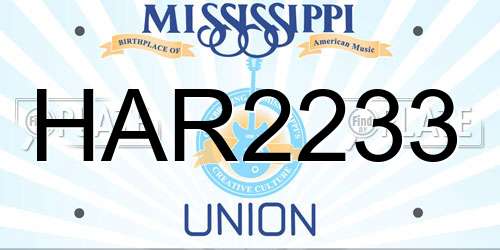 HAR2233 Mississippi License Plate