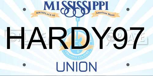 HARDY97 Mississippi License Plate