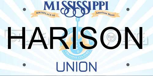 HARISON Mississippi License Plate