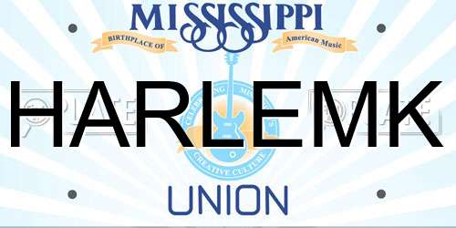 HARLEMK Mississippi License Plate