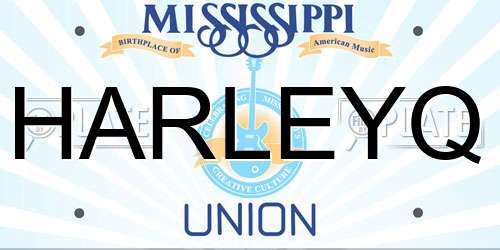 HARLEYQ Mississippi License Plate