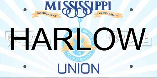 HARLOW Mississippi License Plate