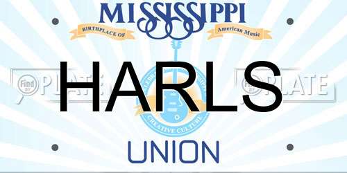 HARLS Mississippi License Plate