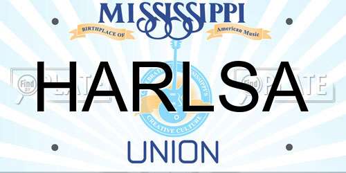 HARLSA Mississippi License Plate