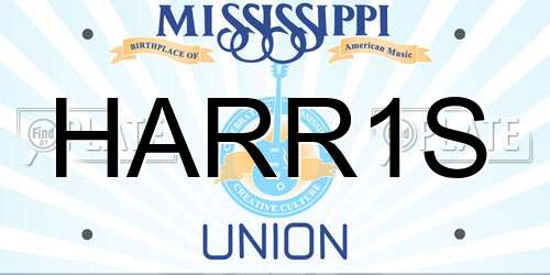 HARR1S Mississippi License Plate