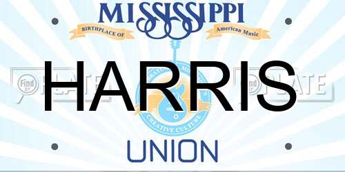 HARRIS Mississippi License Plate