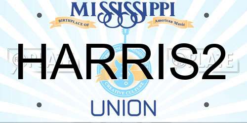 HARRIS2 Mississippi License Plate