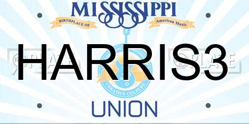 HARRIS3 Mississippi License Plate