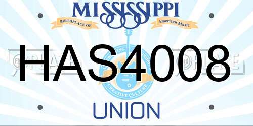 HAS4008 Mississippi License Plate