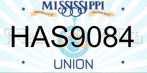 HAS9084 Mississippi License Plate