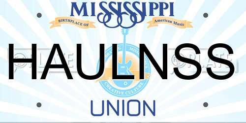 HAULNSS Mississippi License Plate