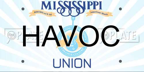 HAVOC Mississippi License Plate
