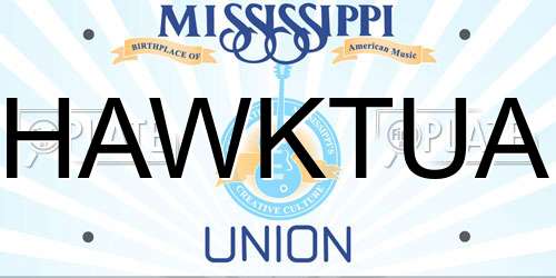 HAWKTUA Mississippi License Plate