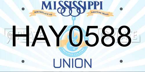 HAY0588 Mississippi License Plate