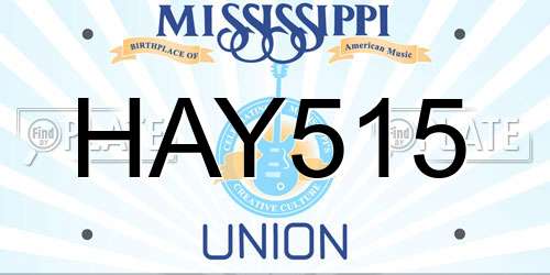 HAY515 Mississippi License Plate