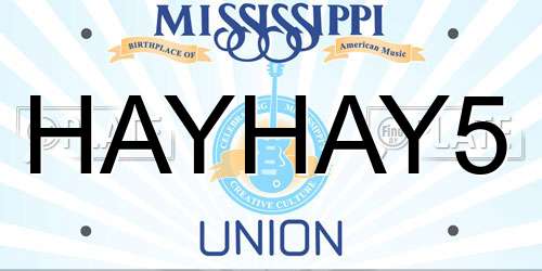 HAYHAY5 Mississippi License Plate