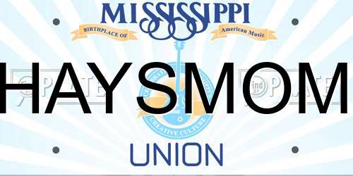 HAYSMOM Mississippi License Plate