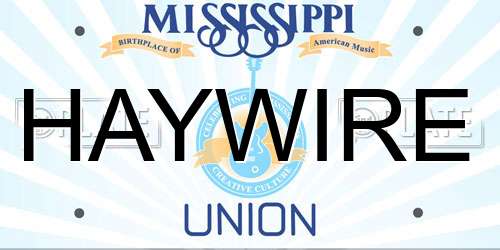 HAYWIRE Mississippi License Plate