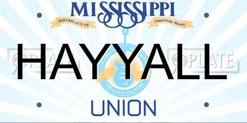 HAYYALL Mississippi License Plate