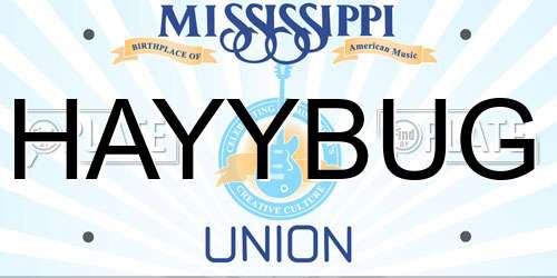 HAYYBUG Mississippi License Plate