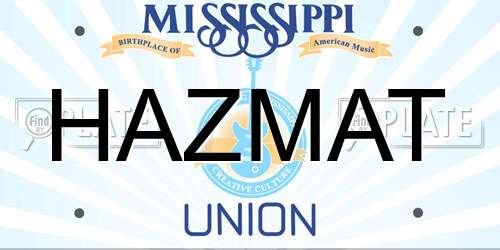 HAZMAT Mississippi License Plate