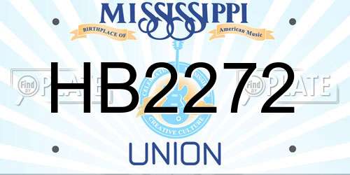 HB2272 Mississippi License Plate