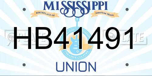 HB41491 Mississippi License Plate