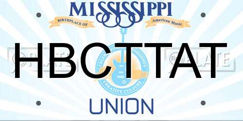 HBCTTAT Mississippi License Plate