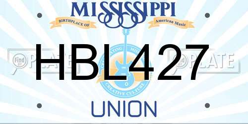 HBL427 Mississippi License Plate