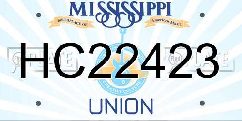 HC22423 Mississippi License Plate