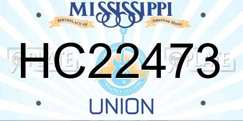 HC22473 Mississippi License Plate