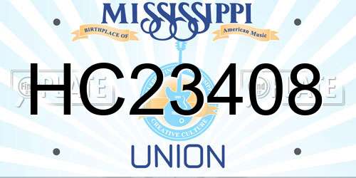 HC23408 Mississippi License Plate