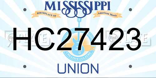 HC27423 Mississippi License Plate