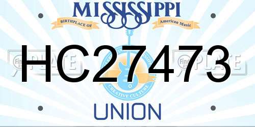 HC27473 Mississippi License Plate
