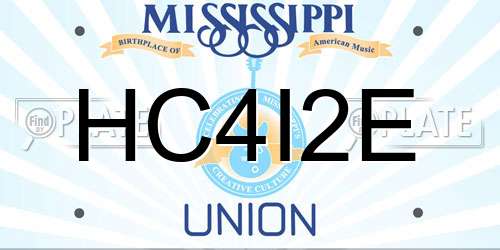HC4I2E Mississippi License Plate
